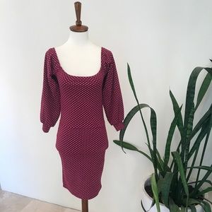 Missguided Burgundy Bodycon Dress